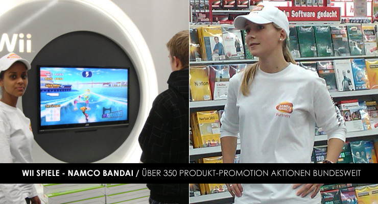 Wii Spiele Namco Bandai Produkt-Promotion